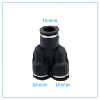3-Way Y Shape Push-In Pneumatic Fitting 4–12mm OD Hose Connector Pneumatic Tube Fitting Richie's 16mm