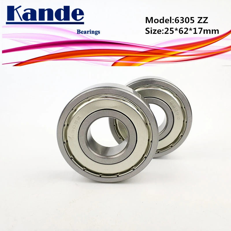 6305ZZ Deep Groove Ball Bearing 25x62x17mm ABEC-5 | 2pcs Ball Bearing Richie's
