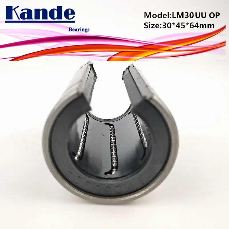 LM30OP Open Type CNC Linear Bushing 30×45×64mm – Kande Bearings Linear Bearing Bushing Richie's