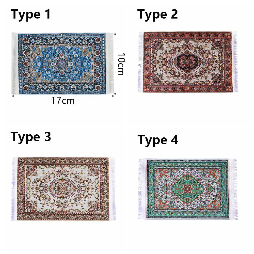 Miniature Turkish Style Dollhouse Carpet – Mini Woven Rug Dollhouse Miniature Rug Richie's