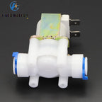 Plastic Solenoid Valve 12V 220V RO Water 3/8" Quick Plug Solenoid Valve Richie's