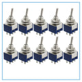 10Pcs DPDT Toggle Switch AC 125V 6A ON/ON 6-Pin MTS-202 Toggle Switch Richie's Default Title