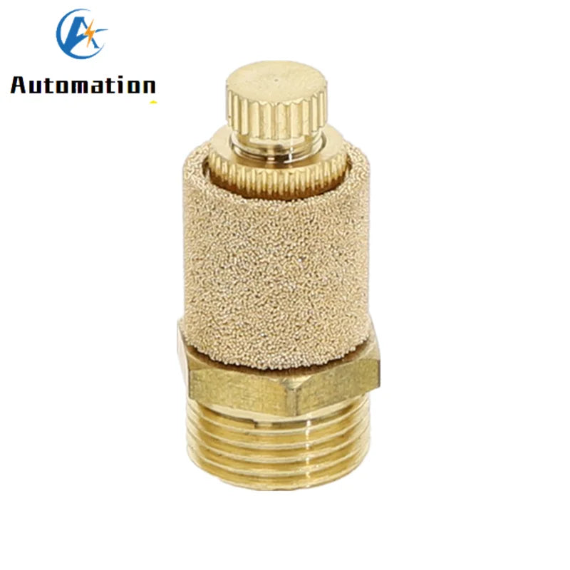 Brass Pneumatic Exhaust Muffler BSP 1/8 1/4 3/8 1/2 Silencer Pneumatic Muffler Fitting Richie's