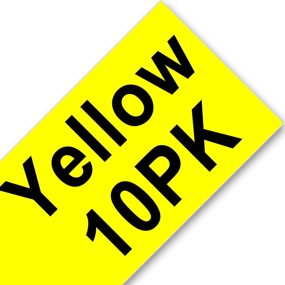 HSe-231 Heat Shrink Tube Label Tape 12mm – Brother P-touch Heat Shrink Label Tape Richie's 10PK Black on Yellow 9mm