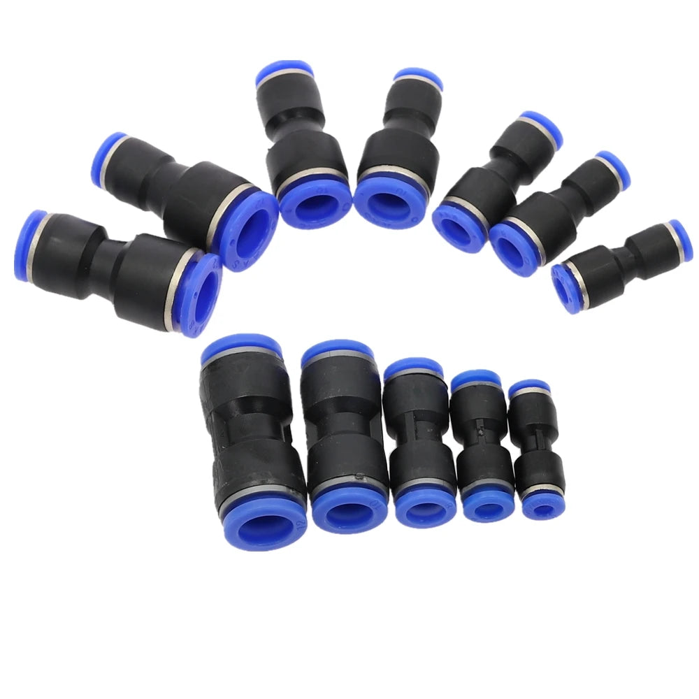 Push-In Straight Reducer Pneumatic Fitting 4mm–16mm Hose Pneumatic Hose Fitting Richie's