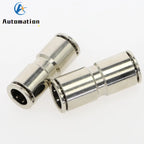Nickel-Plated Copper Push-In Pneumatic Fittings 4–10mm OD Pneumatic Push Fitting Richie's