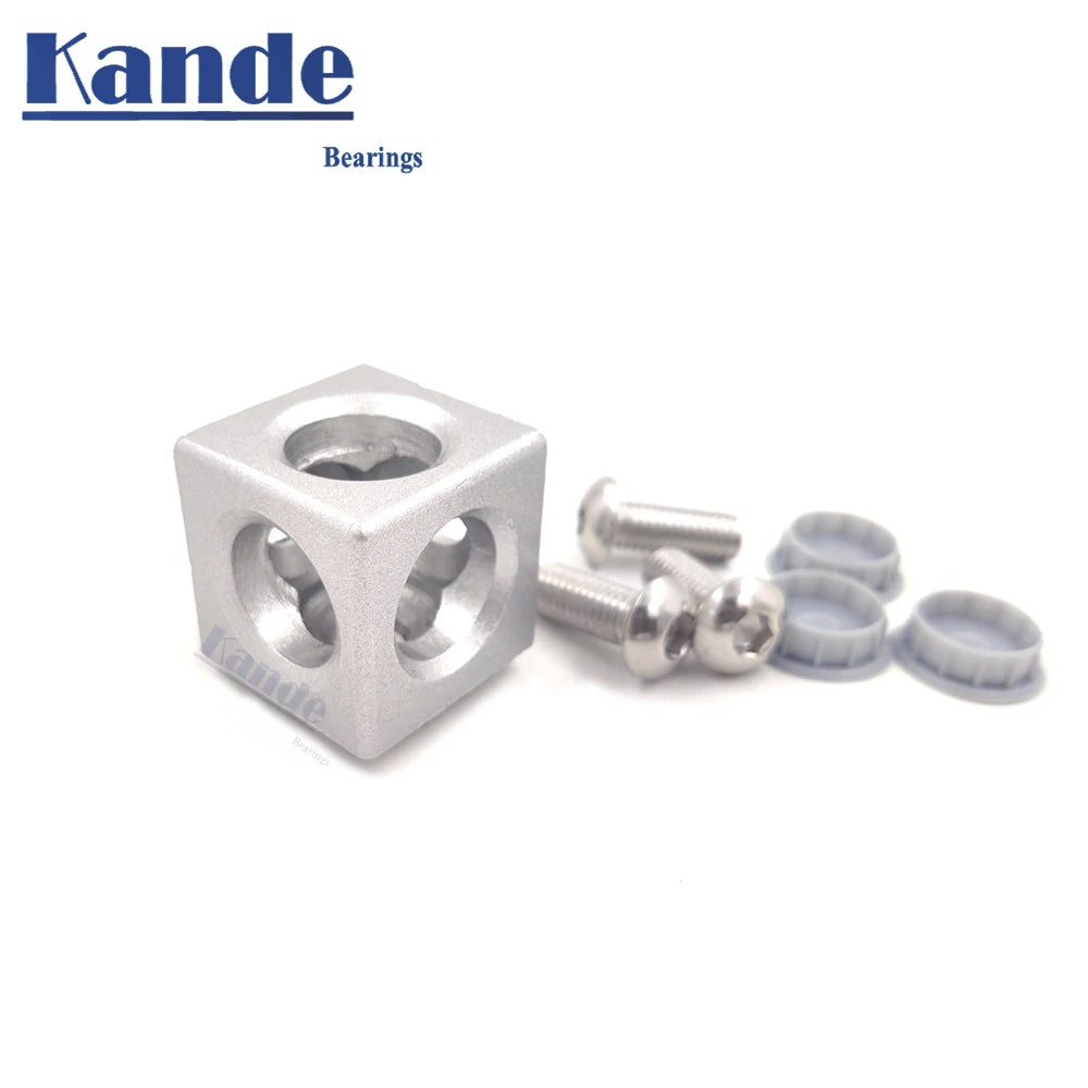 Aluminum 3-Way Cube Connector for 2020 3030 4040 4545 Profiles Corner Bracket Connector Richie's