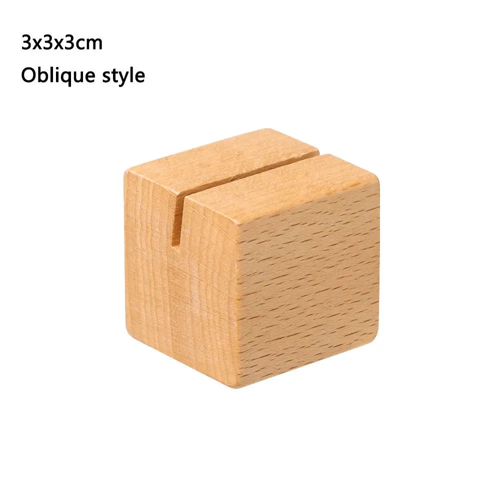 Wood Card Holder Stand – Wedding Place Cards & Table Numbers Card Holder Stand Richie's 3x3x3cm-C