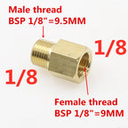 Brass BSP Male to Female Pipe Adapter 1/8"–3/4" Fitting Brass Pipe Fitting Richie's 01 M x 01 F