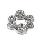 10pcs UNC Prevailing Torque Flange Hex Lock Nuts – Stainless Steel Flange Lock Nuts Richie's