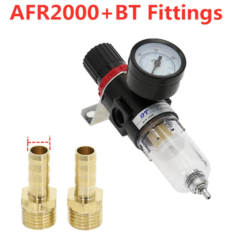 AFR2000 Pneumatic Filter Regulator 1/4" with Pressure Gauge Pneumatic Filter Regulator Richie's AFR2000-Brass-BT 6MM China Mainland