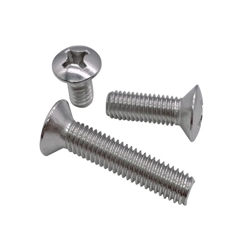 M2–M6 Phillips Oval Head Machine Screws 304 Stainless DIN966 Machine Screws Richie's 50pcs M2 12mm