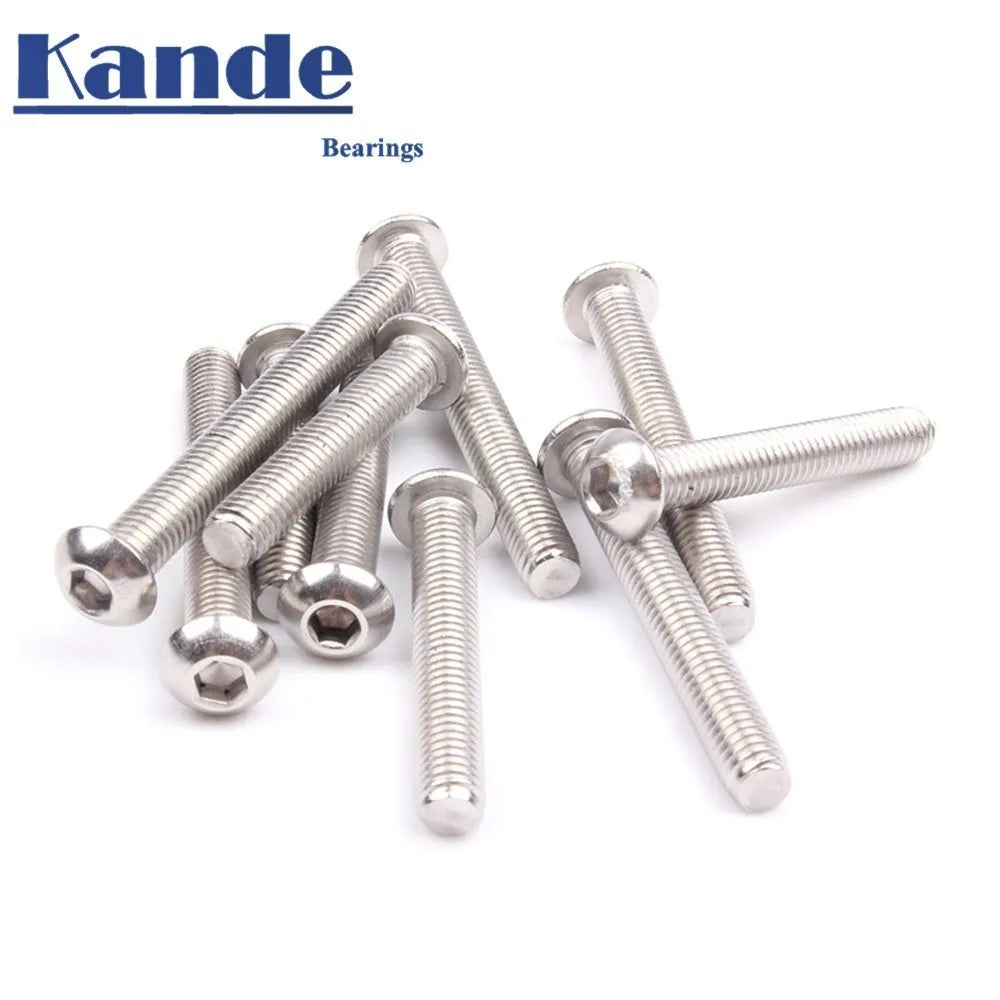 M3–M6 Stainless Steel 304 Hex Socket Button Head Screws 20–50pc Machine Screws Richie's