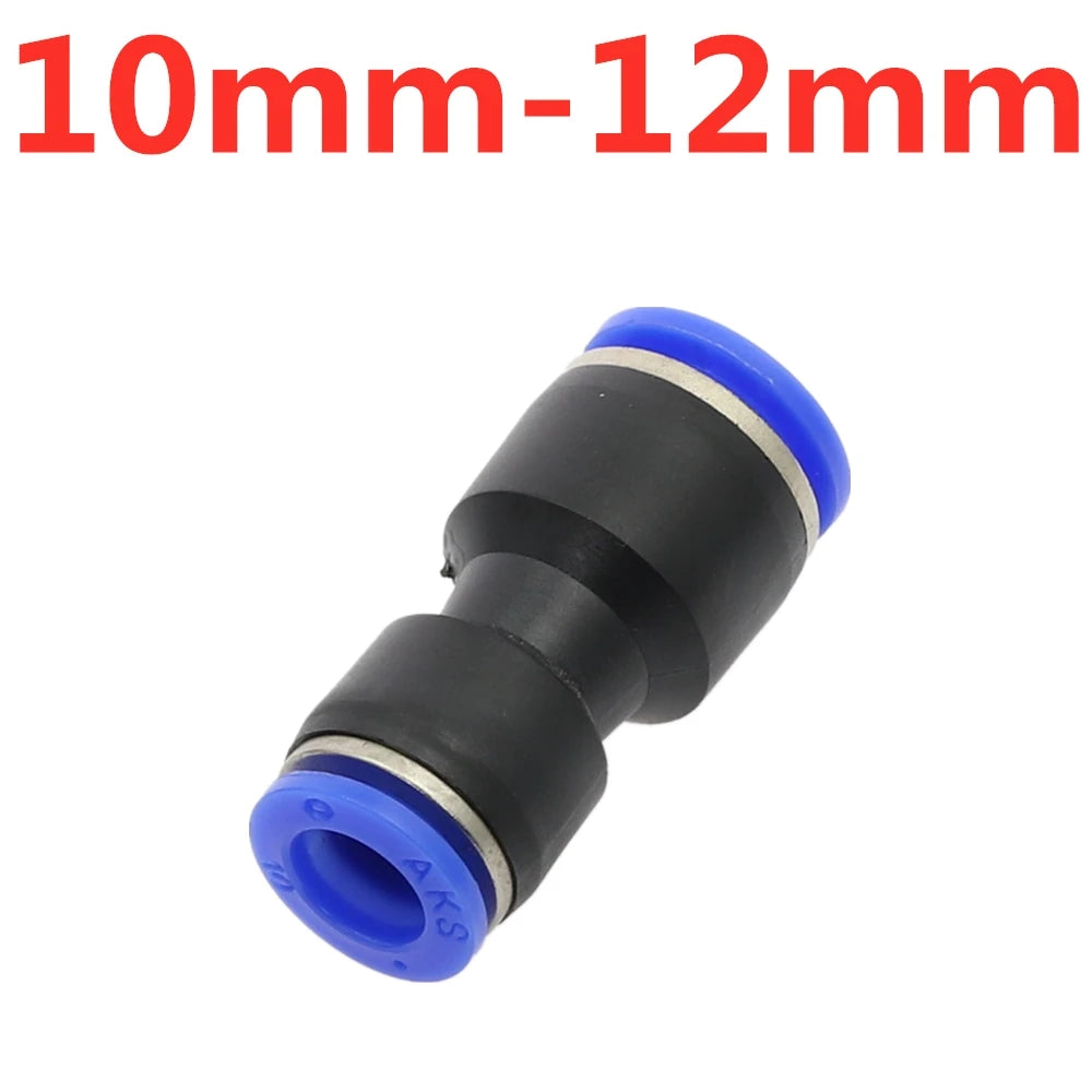 Push-In Straight Reducer Pneumatic Fitting 4mm–16mm Hose Pneumatic Hose Fitting Richie's 10mm-12mm