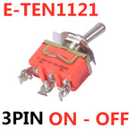 Mini ON-ON Toggle Switch 3-Pin SPDT 15A 250V AC E-TEN1121 Toggle Switch Richie's
