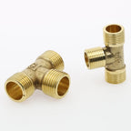 BSP Male Tee Brass Pipe Fitting 1/8" 1/4" 3/8" 1/2" – 3-Way Brass Pipe Fitting Richie's