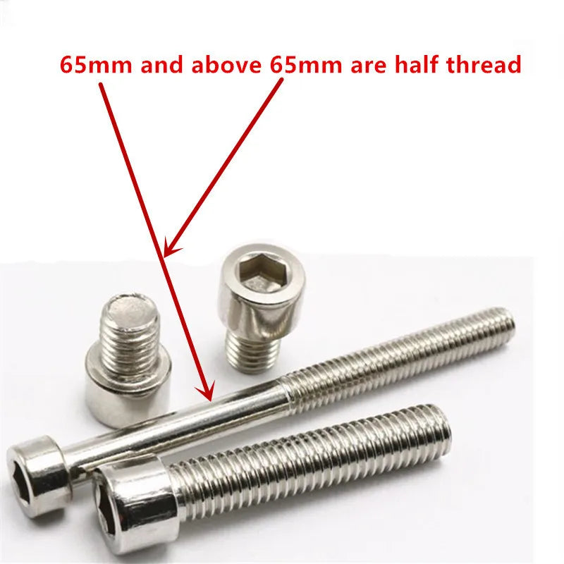 M8 M10 M12 Stainless Steel Allen Hex Socket Head Screws | JARBLUE Hex Socket Screws Richie's M10x75 2Pcs