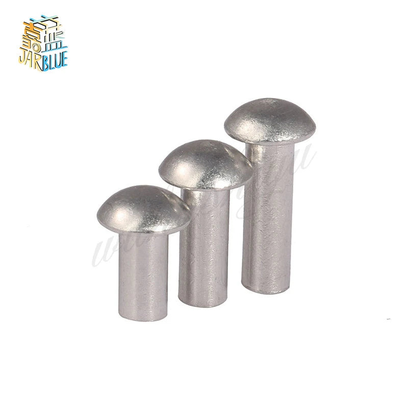 304 Stainless Steel Round Head Solid Rivets M2–M6 GB867 | 10/50pcs Solid Rivets Richie's