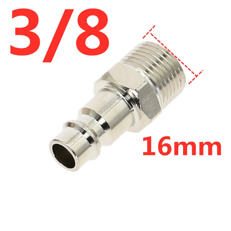EU Type Pneumatic Quick Coupling 1/4 3/8 1/2 BSP Male Thread Pneumatic Quick Coupler Richie's PM03