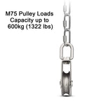 M75 Stainless Steel Swivel Pulley Block 1322 lbs Heavy Duty Hoist Swivel Pulley Block Richie's