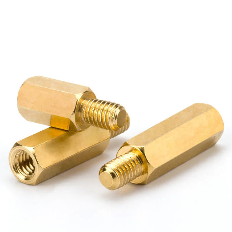 Solid Brass Hex Standoffs M2 M2.5 M3 M4 PCB Spacers 10/50pc PCB Hex Standoffs Richie's