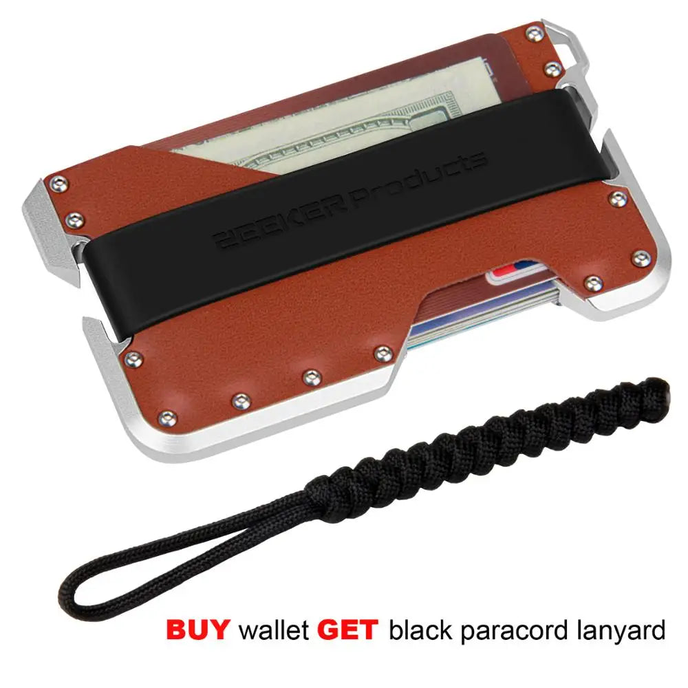 ZEEKER RFID Blocking Aluminum Leather Minimalist Card Wallet RFID Card Wallet Richie's
