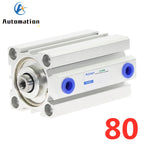 SDA80 Compact Double Acting Pneumatic Air Cylinder 80mm Bore Pneumatic Air Cylinder Richie's
