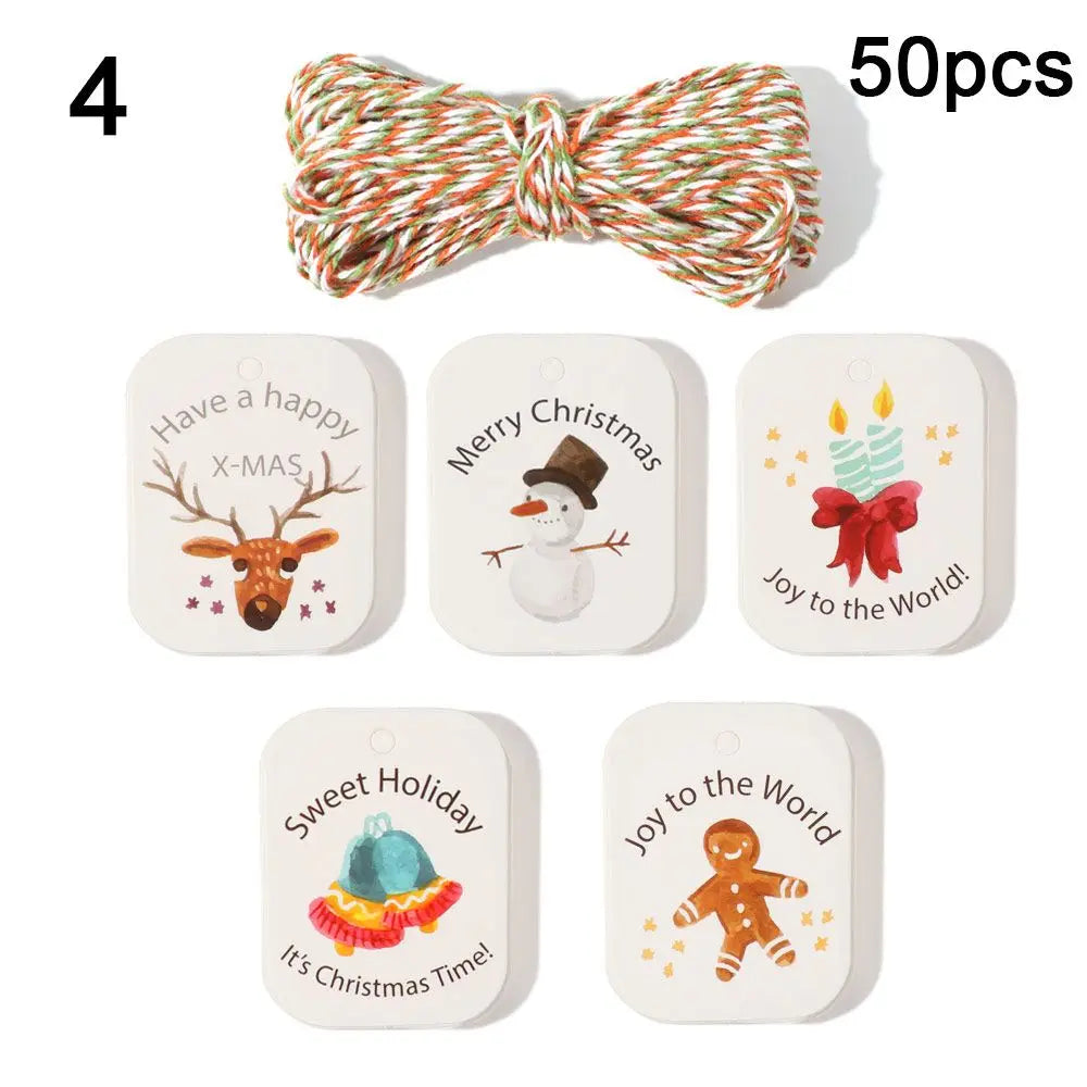 48/50pcs Kraft Paper Christmas Gift Tags with String Kraft Gift Tags Richie's 4