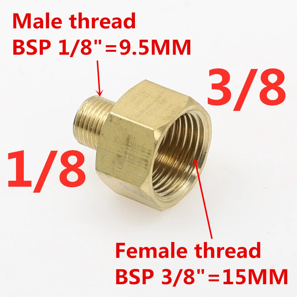 Brass BSP Male to Female Pipe Adapter 1/8"–3/4" Fitting Brass Pipe Fitting Richie's 01 M x 03 F