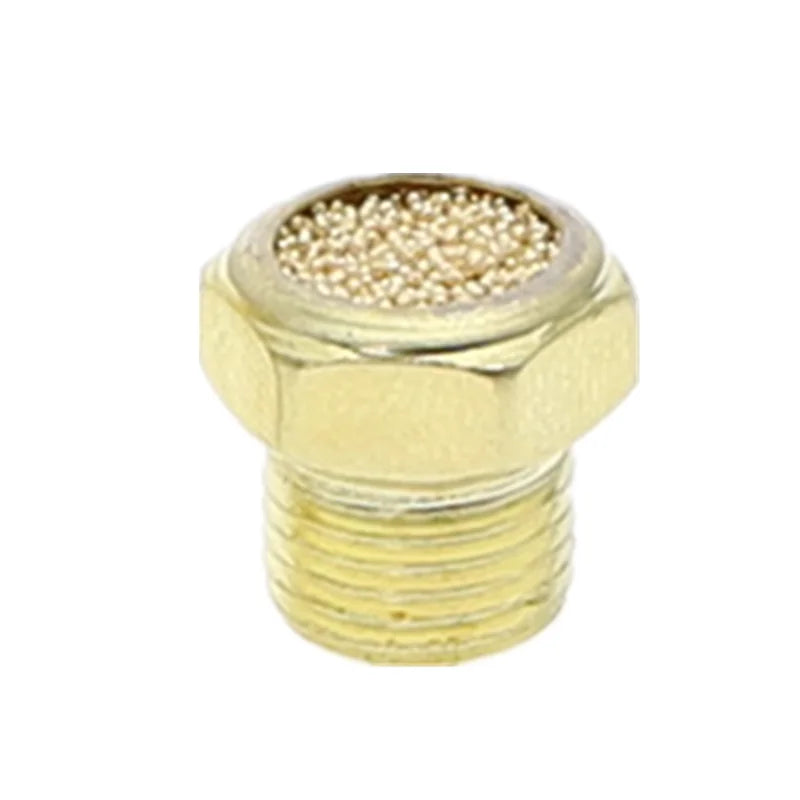 Brass Pneumatic Exhaust Muffler BSP 1/8 1/4 3/8 1/2 Silencer Pneumatic Muffler Fitting Richie's Ping 1/8"