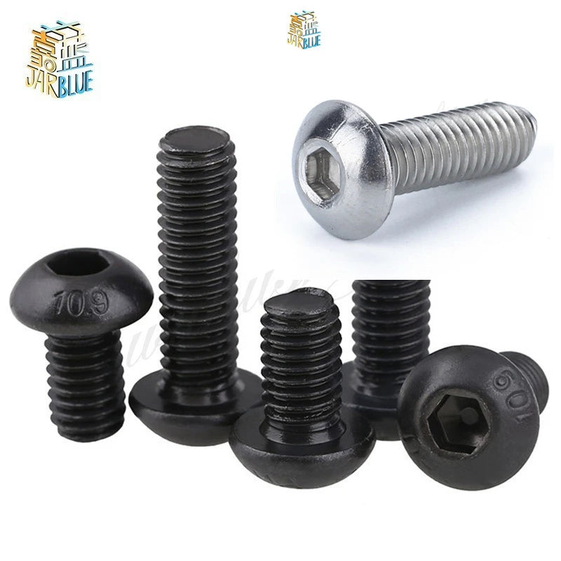 M2–M8 ISO 7380 Stainless Steel Hex Socket Button Head Screws Machine Screws Richie's