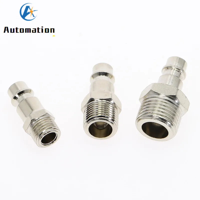 EU Type Pneumatic Quick Coupling 1/4 3/8 1/2 BSP Male Thread Pneumatic Quick Coupler Richie's