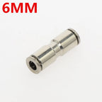 Nickel-Plated Copper Push-In Pneumatic Fittings 4–10mm OD Pneumatic Push Fitting Richie's 6mm-6mm