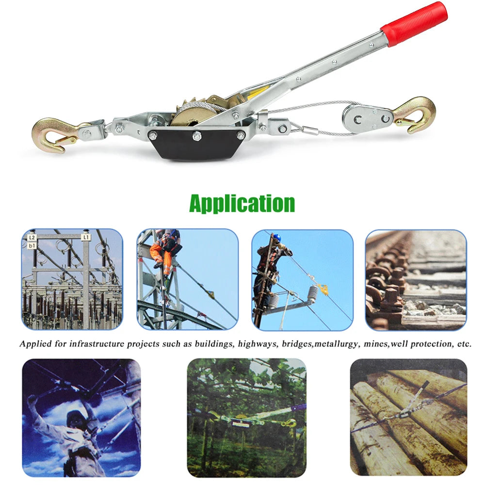 4-Ton Ratchet Hand Lever Puller – Heavy Duty Come Along Cable Ratchet Lever Puller Richie's