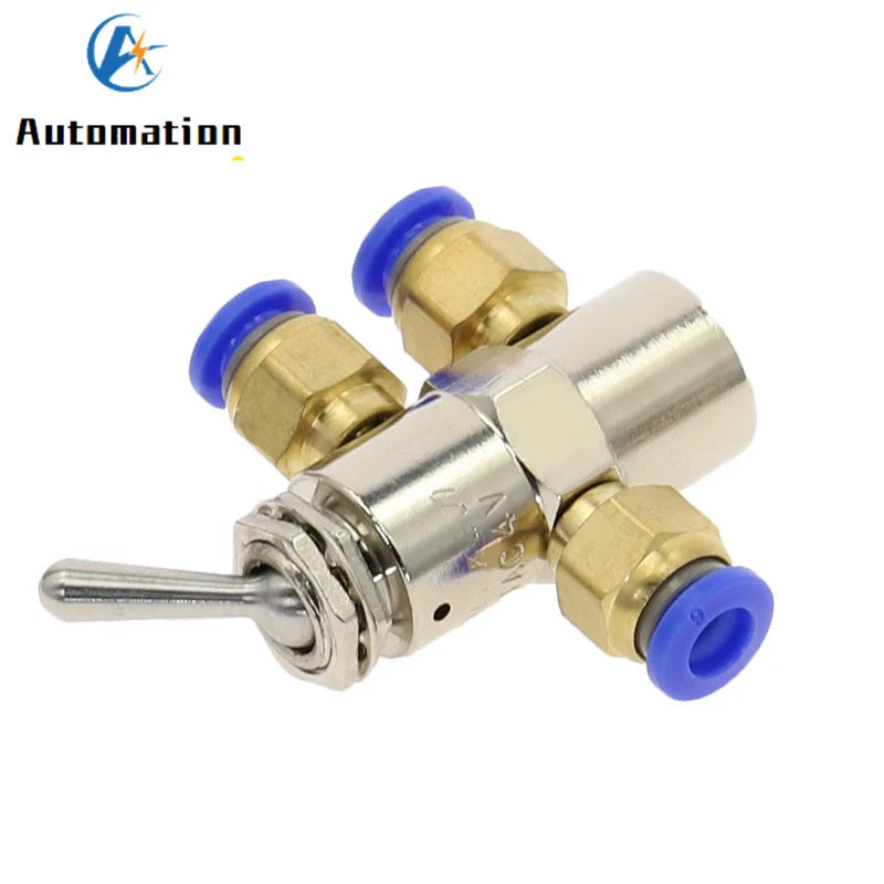 TAC2-4V Pneumatic Valve 2-Position 5-Way Toggle Switch w/ Fittings Pneumatic Control Valve Richie's