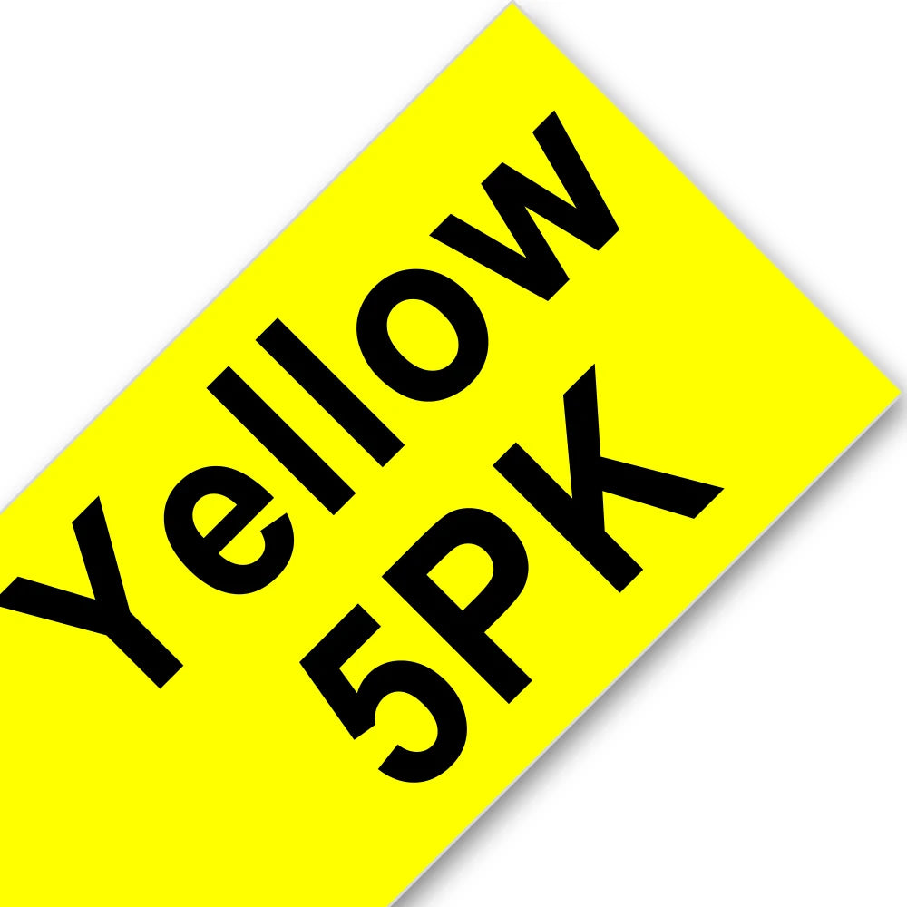 HSe-231 Heat Shrink Tube Label Tape 12mm – Brother P-touch Heat Shrink Label Tape Richie's 5PK Black on Yellow 9mm