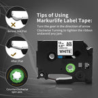 TZe-231 Compatible Brother Label Tape 12mm Black on White – Multi-Pack Label Printer Tape Richie's