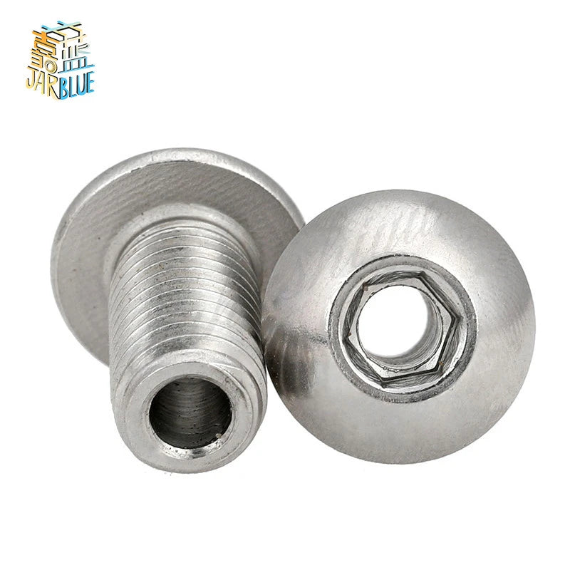 SS 304 Hollow Bolt Set M4–M12 Hex Socket Round/Pan Head Hollow Bolt Set Richie's M12x35mm 1pcs