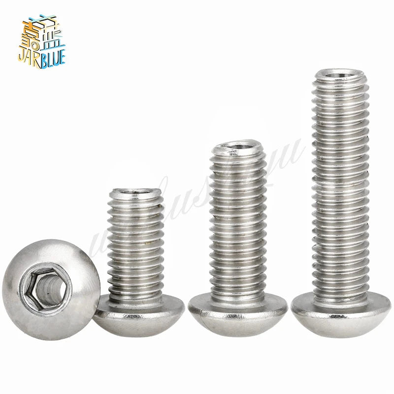 SS 304 Hollow Bolt Set M4–M12 Hex Socket Round/Pan Head Hollow Bolt Set Richie's