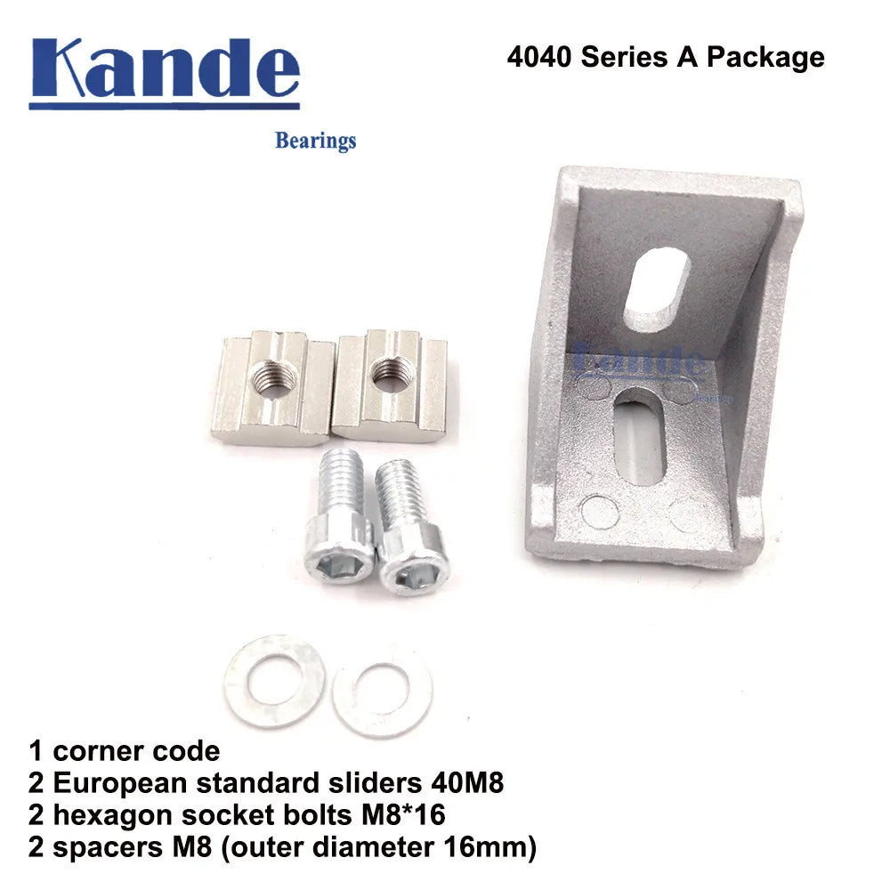 4040 Aluminum Corner Bracket Set – T-Nut & Hex Bolt Connector Corner Bracket Set Richie's