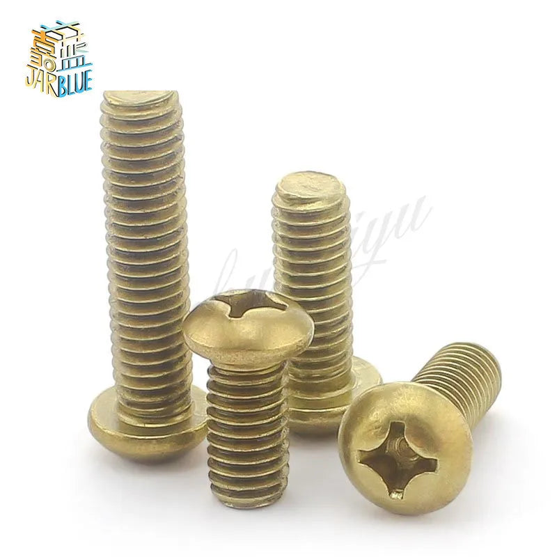 M3 M4 M5 M6 Brass Phillips Pan Head Machine Screws GB818 Brass Machine Screws Richie's