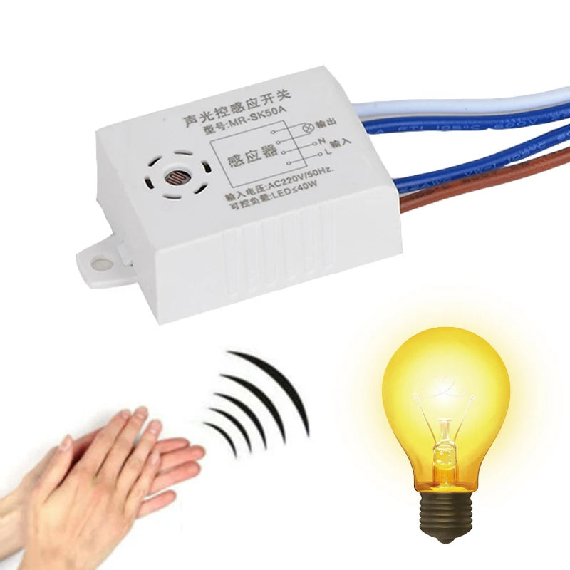 220V Sound Sensor Light Switch – Auto On/Off, MR-SK50A Sound Sensor Switch Richie's