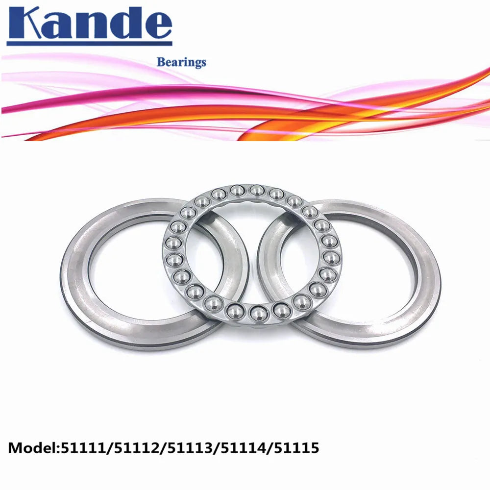 Kande Flat Thrust Ball Bearings 51111–51115 ABEC-1 Steel Thrust Ball Bearing Richie's 51111 55x78x16mm