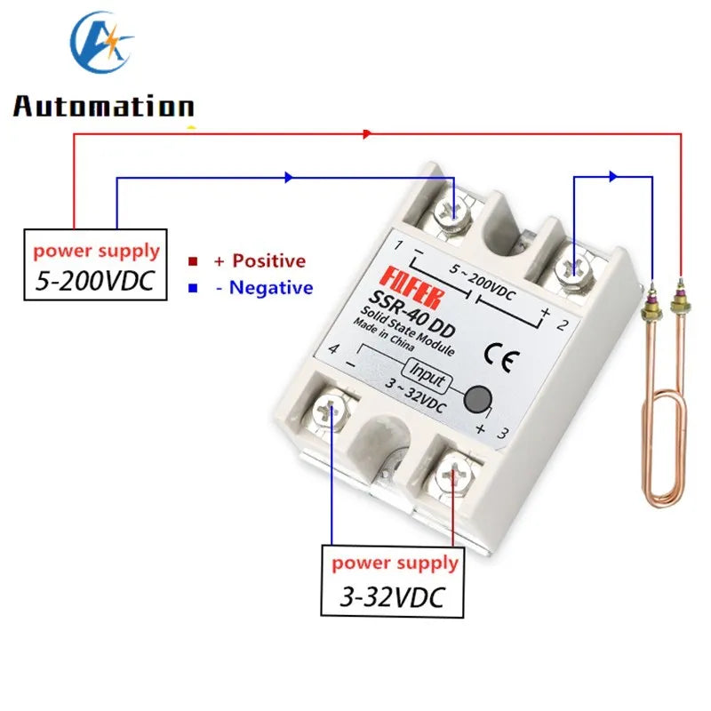 DC-DC Solid State Relay SSR 10DD 25DD 40DD Single Phase CE Solid State Relay Richie's