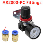 AR2000 1/4" BSP Air Compressor Pressure Regulator Valve Pneumatic Pressure Regulator Richie's AR2000-PC 10MM China Mainland