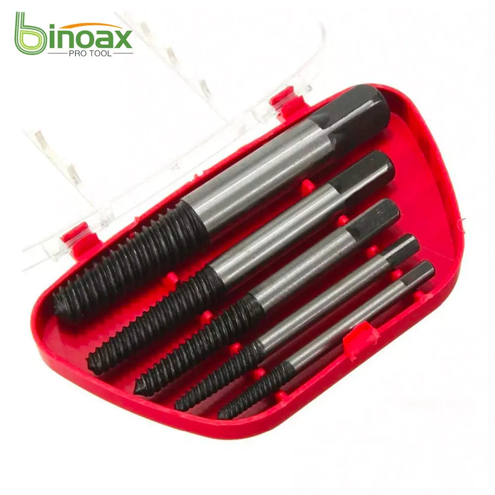5-Pc Screw Extractor & Drill Bit Set – Broken Bolt Remover Screw Extractor Set Richie's Default Title