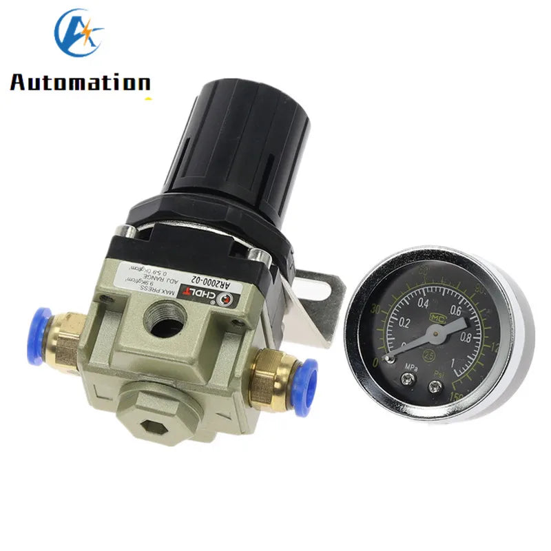 AR2000-02 G1/4" Pneumatic Pressure Regulator with EU Fittings Pneumatic Pressure Regulator Richie's