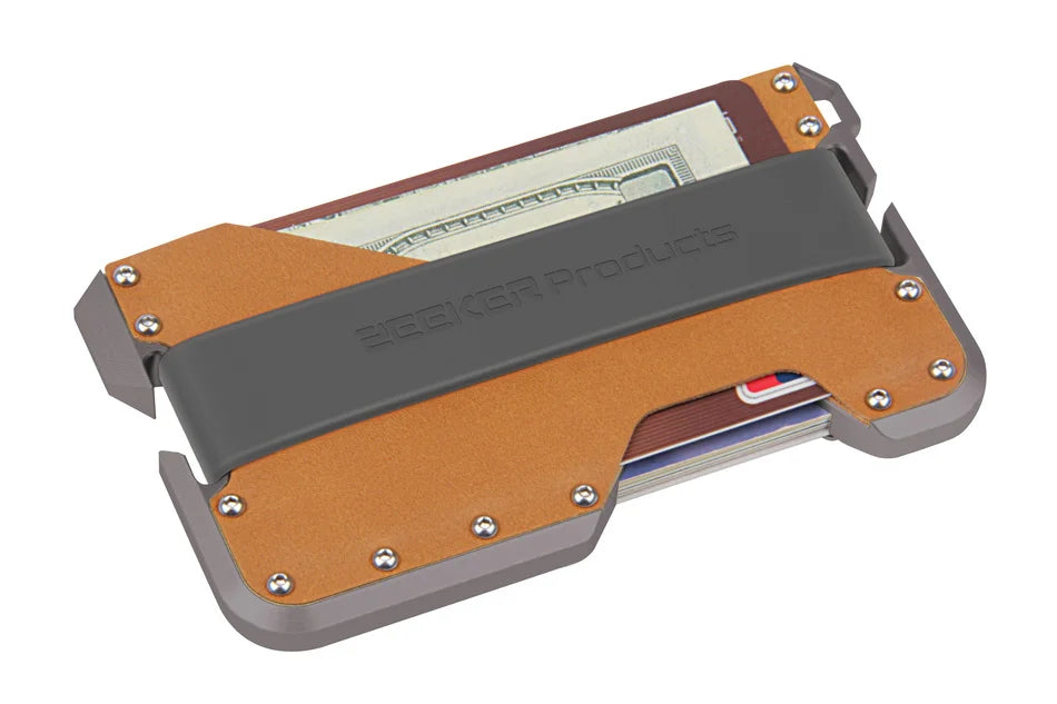 ZEEKER RFID Blocking Aluminum Leather Minimalist Card Wallet RFID Card Wallet Richie's as picture