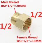 Brass BSP Male to Female Pipe Adapter 1/8"–3/4" Fitting Brass Pipe Fitting Richie's 04 M x 04 F