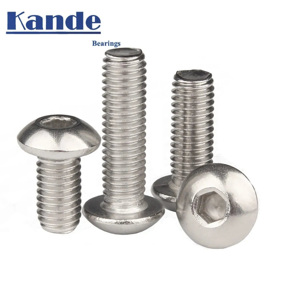 M3–M6 Stainless Steel 304 Hex Socket Button Head Screws 20–50pc Machine Screws Richie's